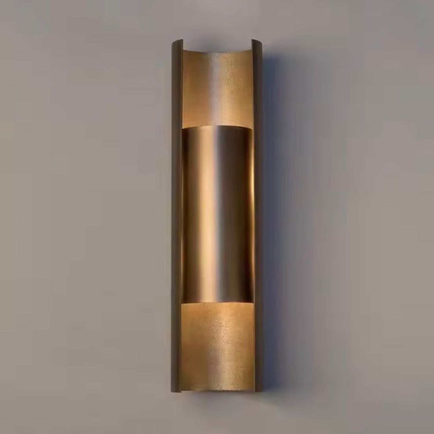 Modern minimalist wall lamp featuring a sleek stainless steel finish, designed to provide both upward and downward lighting for a contemporary ambiance in any room. 0